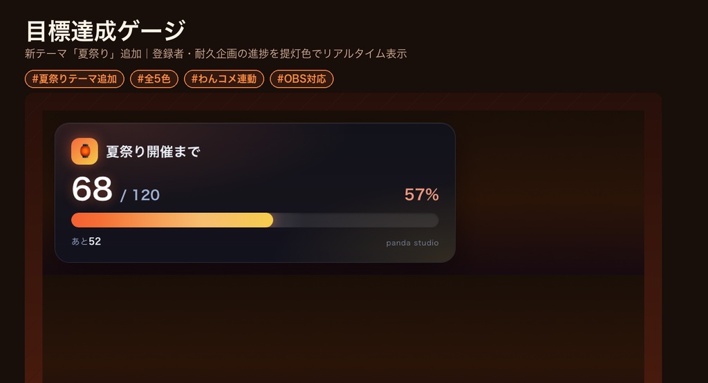 【OBSに置くだけ】目標カウンター|登録者数や耐久企画の「あと何人」を大きく表示【商用可】