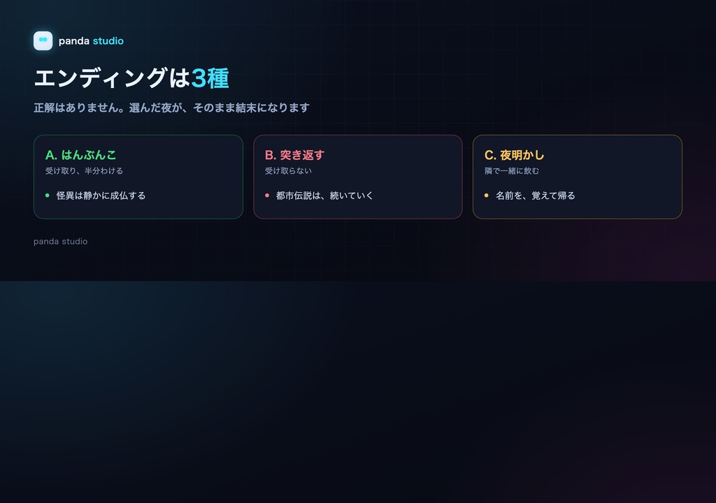 はんぶんこの夜|エモクロアTRPGシナリオ 1人用・60〜90分|ココフォリア用チャットパレット同梱