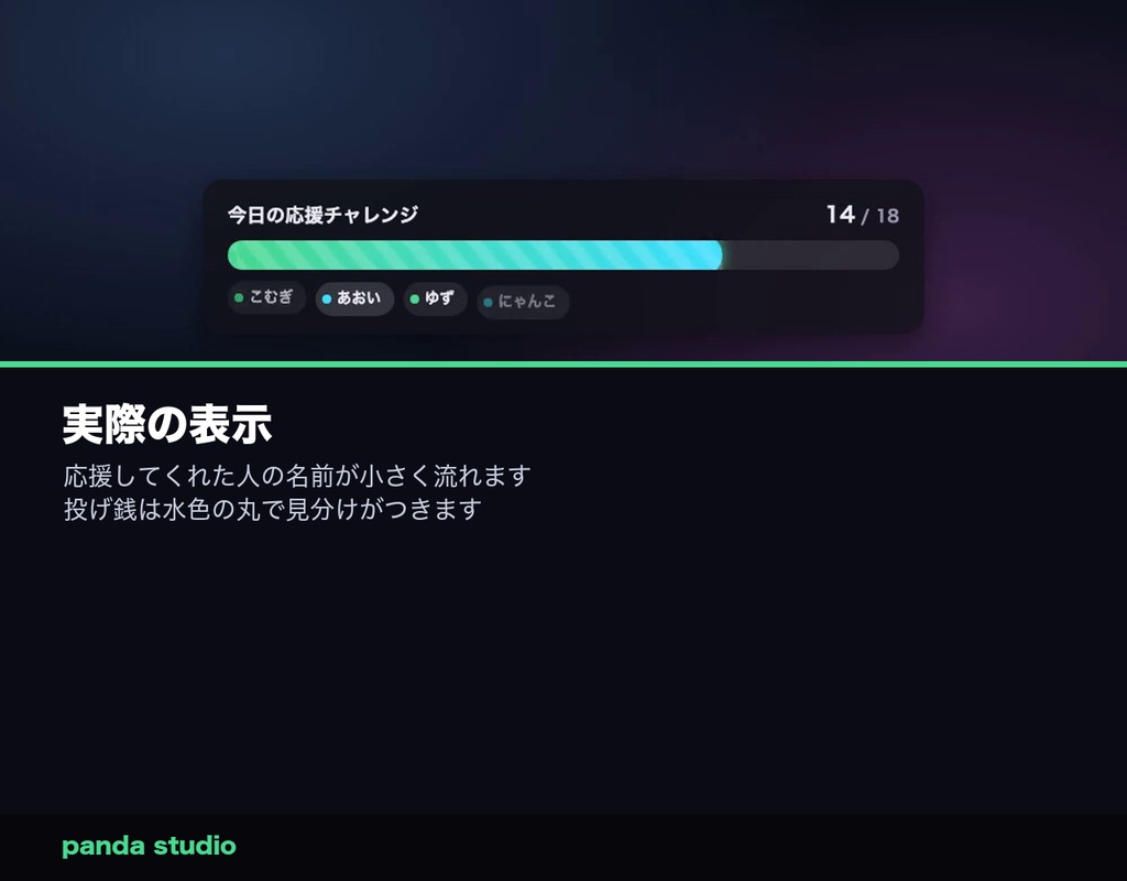 【OBSに置くだけ】配信目標ゲージ|わんコメ連動・コメント/投げ銭でゲージが伸びる目標達成バー【商用可】