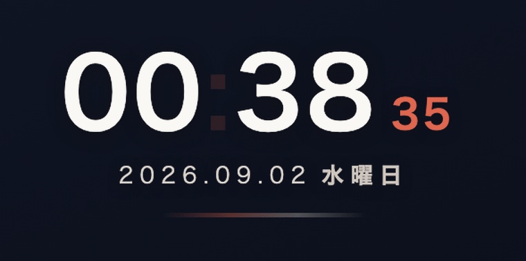 【無料】動くデジタル時計 お試し版|1テーマだけ入っています【OBS・商用可】