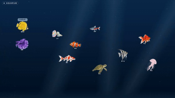 【OBSに置くだけ】コメントで水族館 全16テーマ|コメントした人が魚になって泳ぐ・魚11種+金の魚・わんコメ/Twitch両対応【商用可】