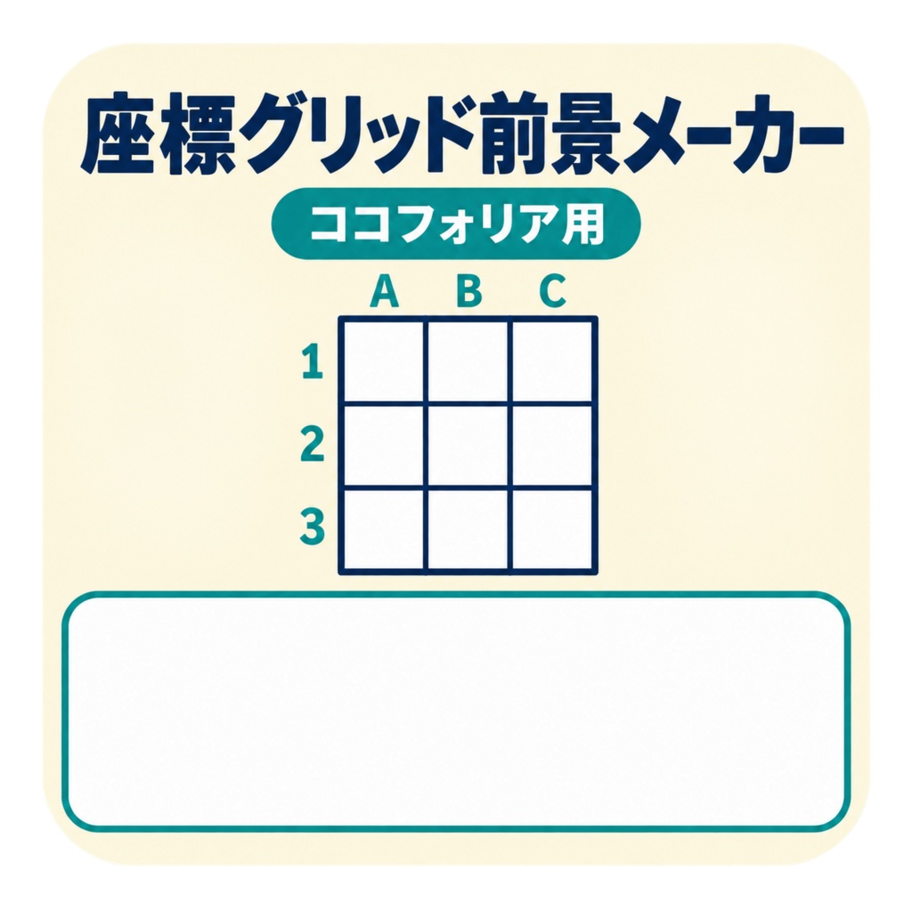 【ココフォリア】座標グリッド前景メーカー