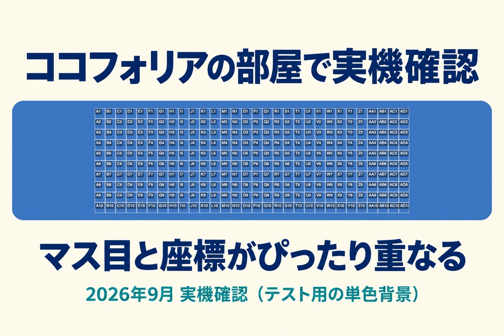 【ココフォリア】座標グリッド前景メーカー