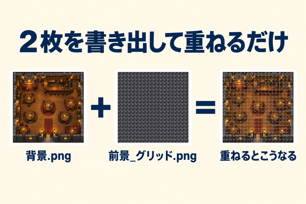 【ココフォリア】座標グリッド前景メーカー