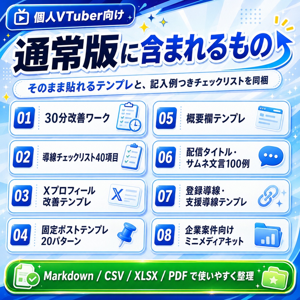 【個人VTuber向け】登録されやすい導線改善キット
