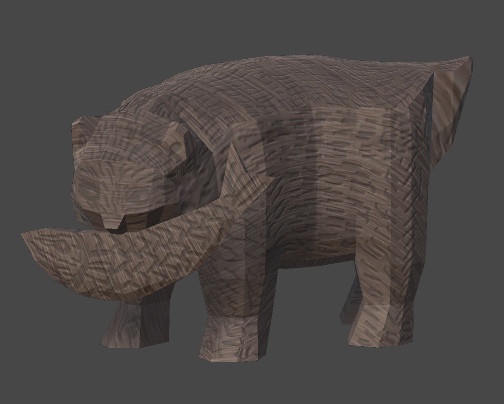 3Dモデル　木彫りの熊