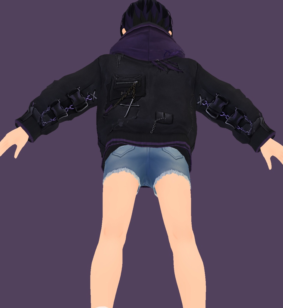 (VRoid) Violet Requiem - Oversize Hoodie