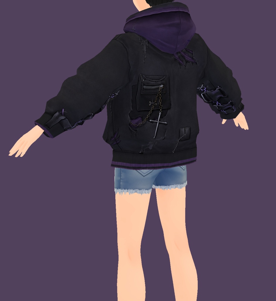 (VRoid) Violet Requiem - Oversize Hoodie
