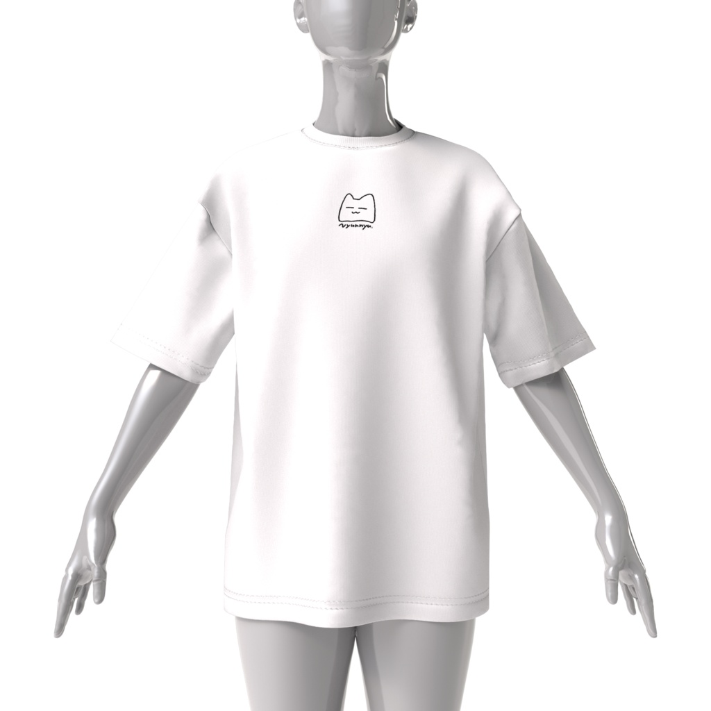 にゅんにゅーωービッグシルエットTシャツ