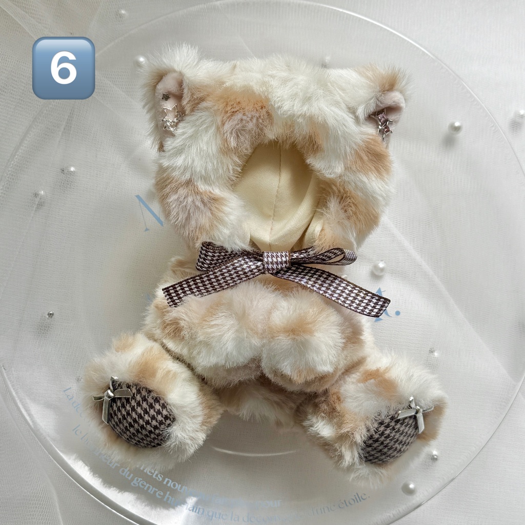 【10〜12cmぬいサイズ】earring cat 2way 着ぐるみ