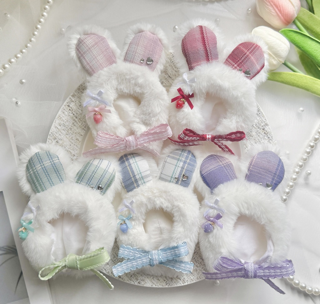 【10〜12cmぬいサイズ】strawberry bunny hood