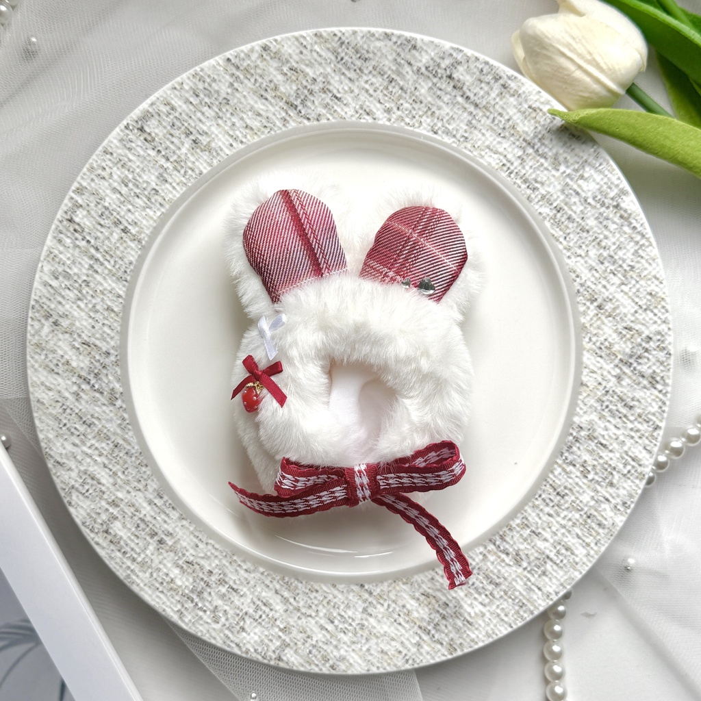 【10〜12cmぬいサイズ】strawberry bunny hood