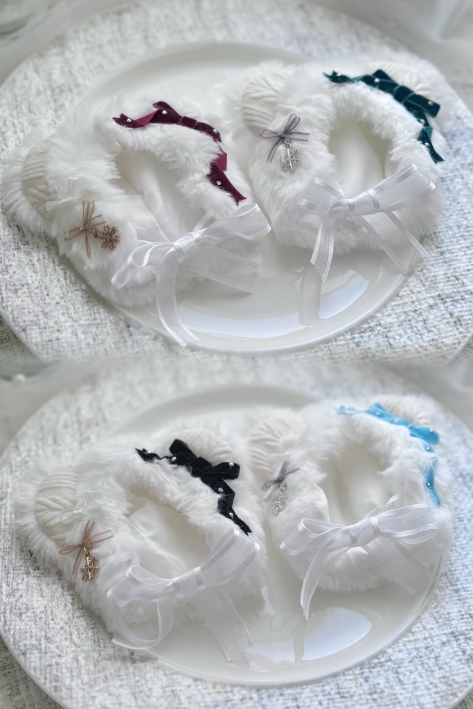 【10〜12cmぬいサイズ】Snow Knit Bear hood