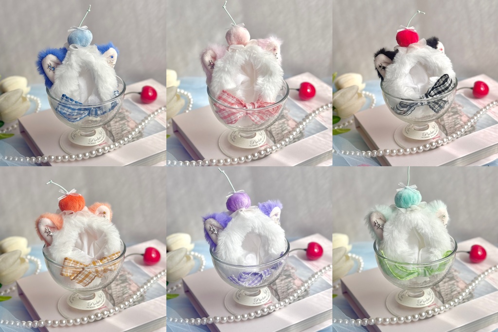 【10〜12cmぬいサイズ】Cream soda cat hood