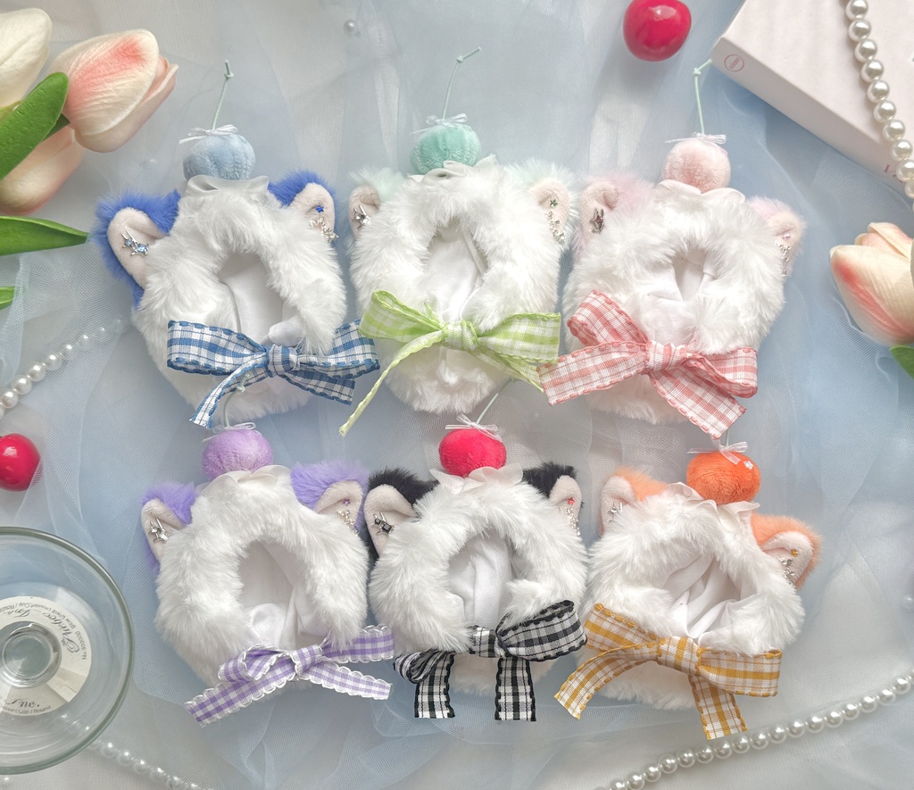 【10〜12cmぬいサイズ】Cream soda cat hood