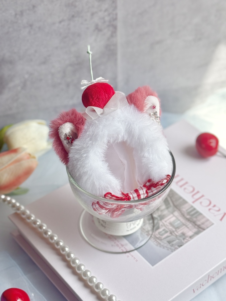 【10〜12cmぬいサイズ】Cream soda cat hood