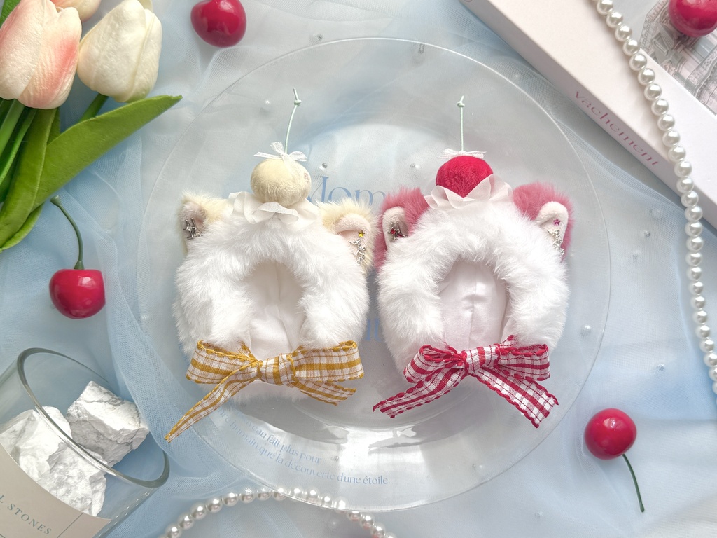 【10〜12cmぬいサイズ】Cream soda cat hood