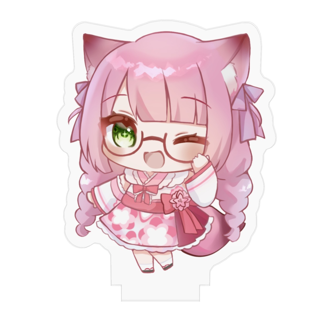 しだれ桜花 デフォルメミニアクリルフィギュア