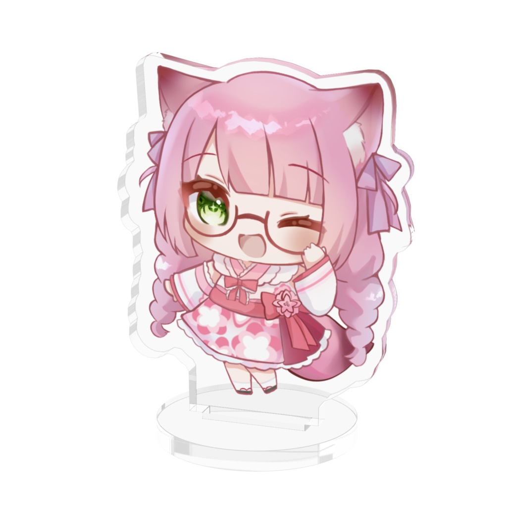 しだれ桜花　デフォルメミニアクリルフィギュア