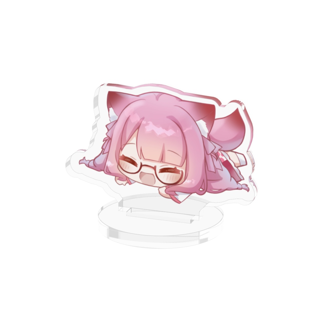 しだれ桜花　デフォルメミニアクリルフィギュア(寝そべり)