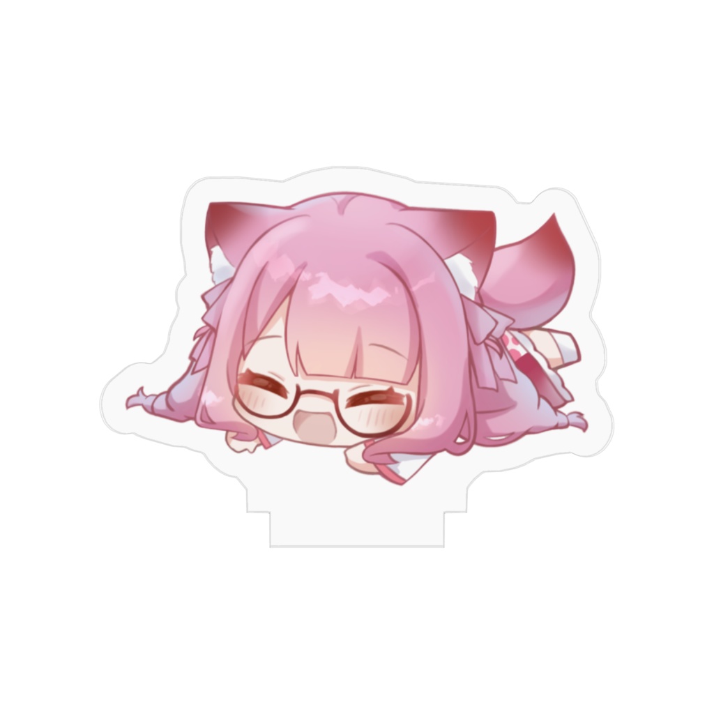 しだれ桜花 デフォルメミニアクリルフィギュア(寝そべり)