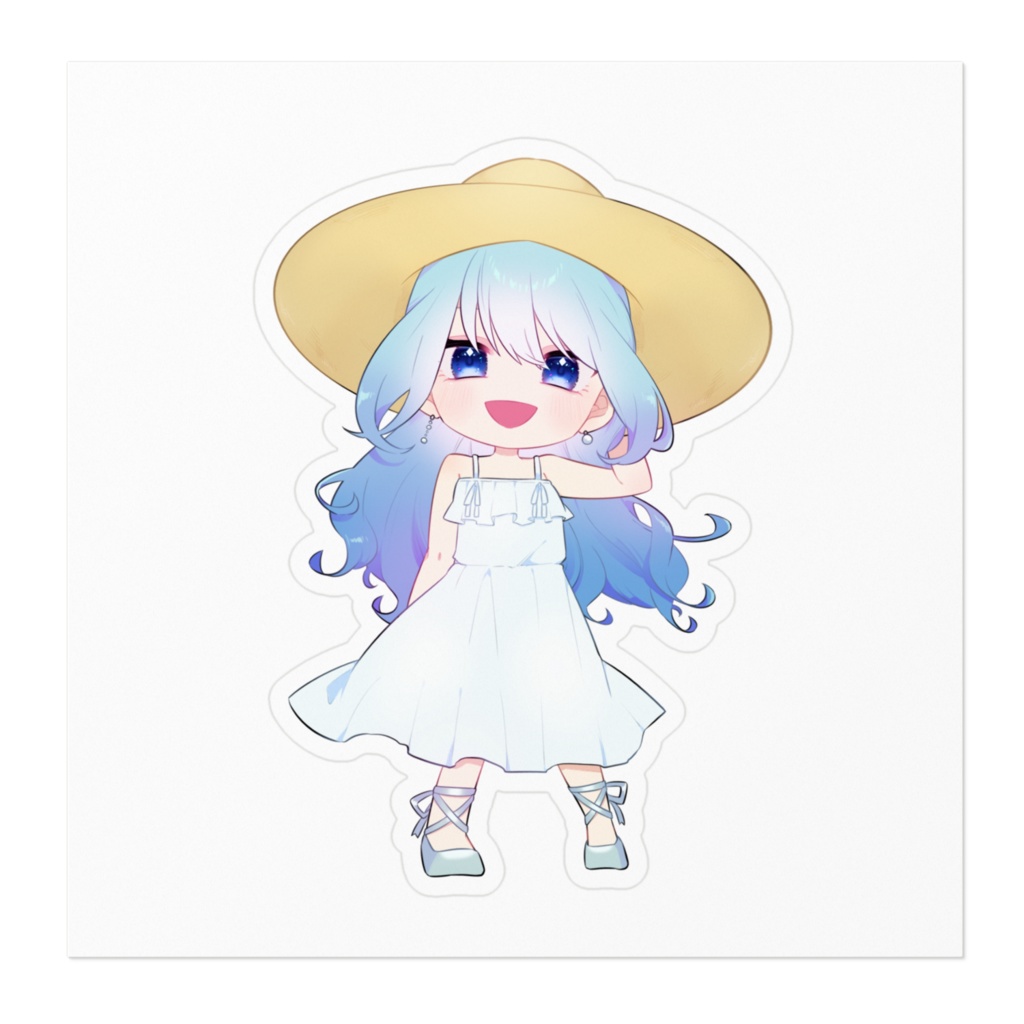 【活動2周年記念オリジナルグッズ】らむね 夏服ver. ステッカー