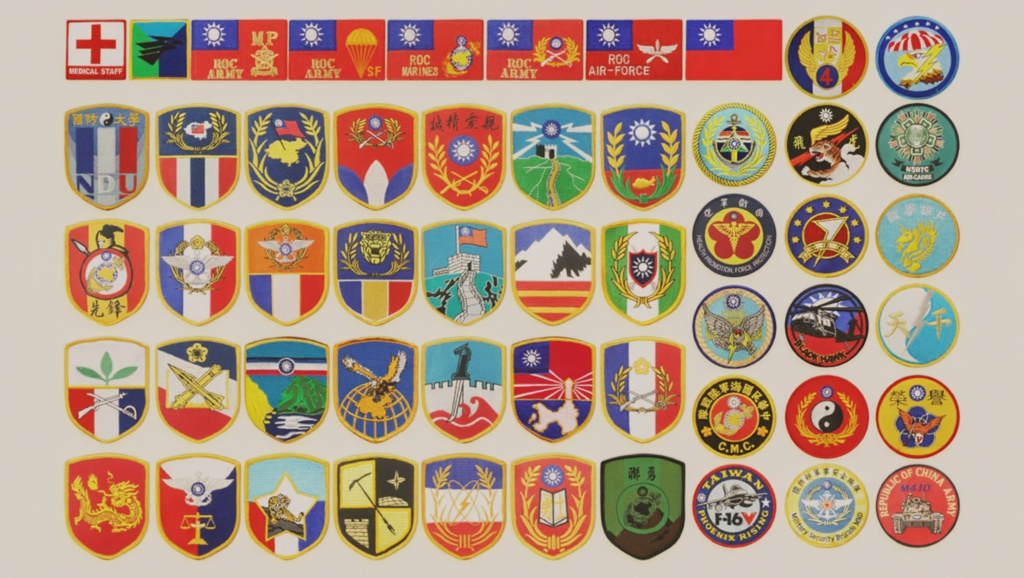 中華民國台灣武裝部隊刺繡臂章 Taiwan ROC Armed Forces Patch Embroidered