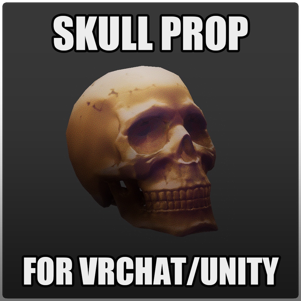 【無料 FREE】頭蓋骨 スカル SKULL for VRChat, Unity