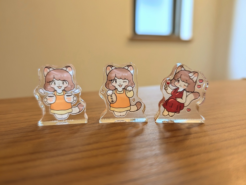 ねこままのミニ自立アクリルスタンド