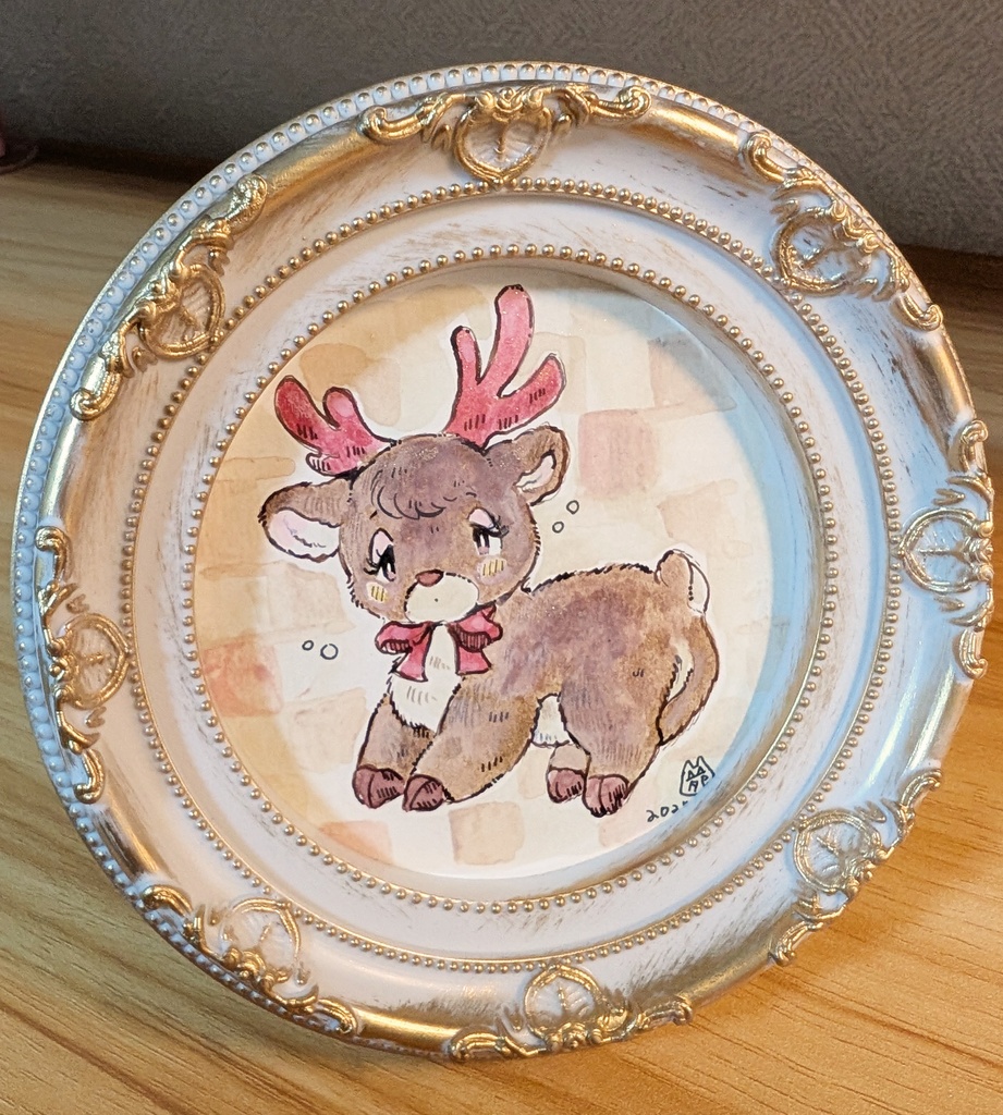 「ミニ原画」アンニュイトナカイちゃん