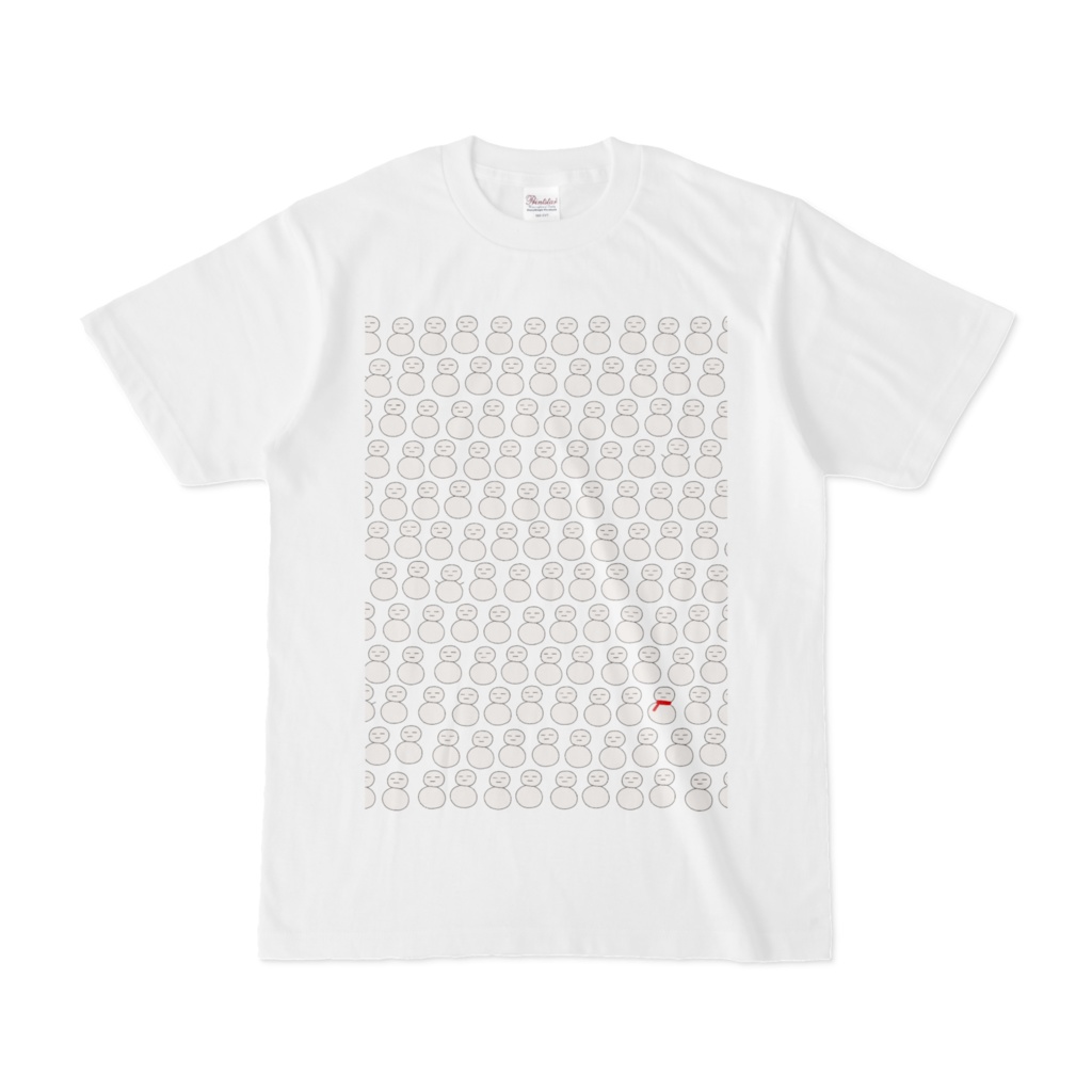 雪だるまいっぱいTシャツ