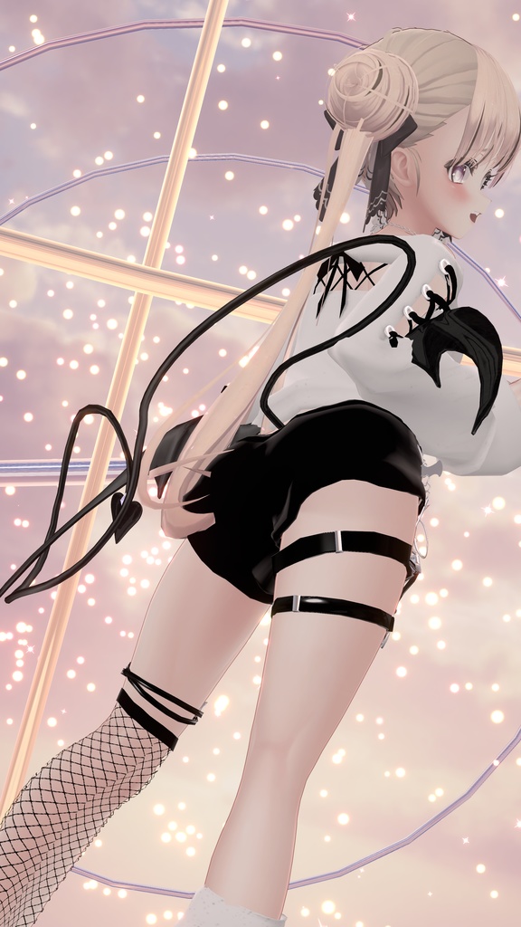 【VRChat想定】TAIL&WING of Vampire-ヴァンパイアの尻尾♥【3Dモデル】