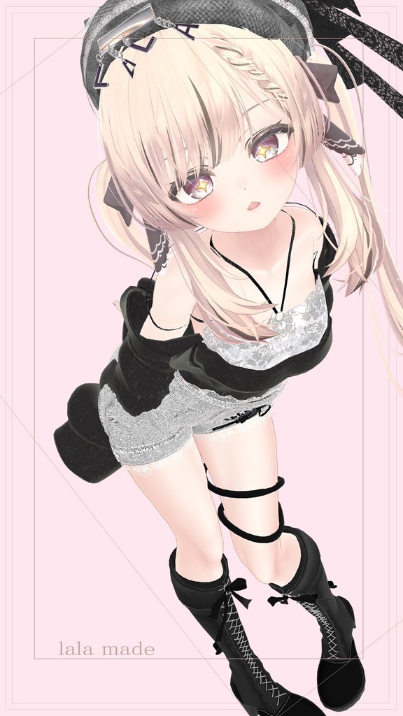 【8アバター対応】Back lace up classic【VRChat想定】