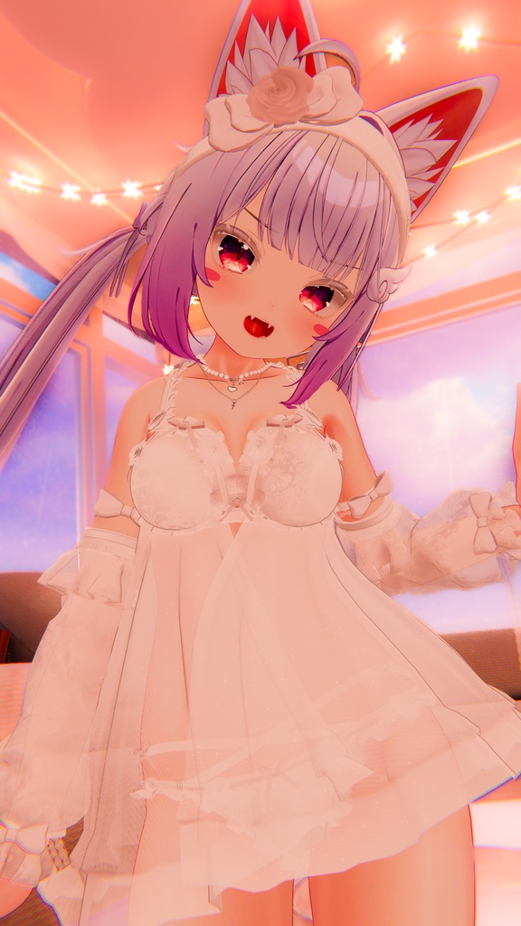 【13アバター対応】Rosedoll sheer lingerie【VRChat想定】