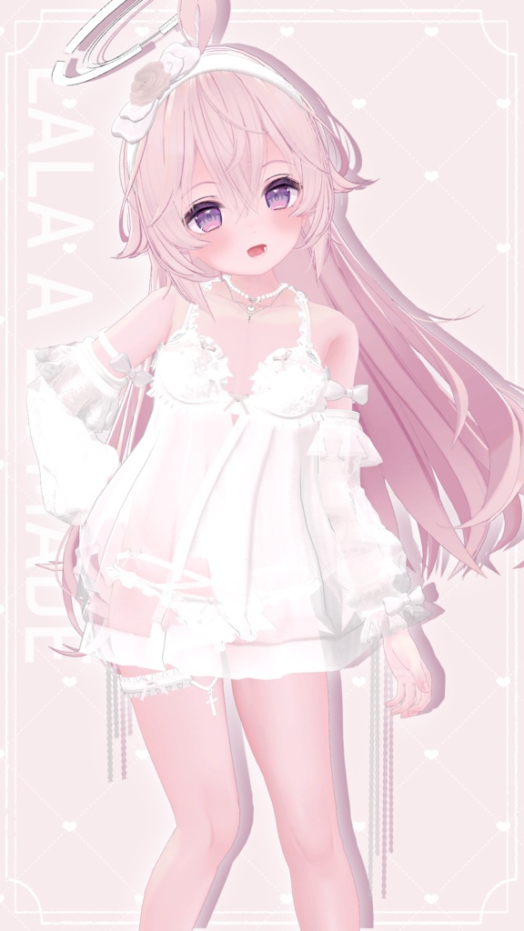 【13アバター対応】Rosedoll sheer lingerie【VRChat想定】