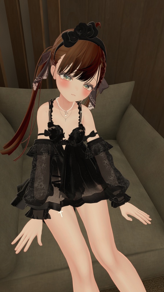 【13アバター対応】Rosedoll sheer lingerie【VRChat想定】