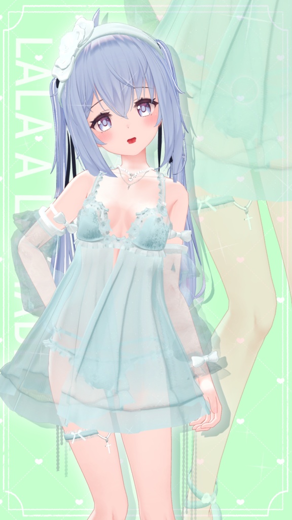 【13アバター対応】Rosedoll sheer lingerie【VRChat想定】