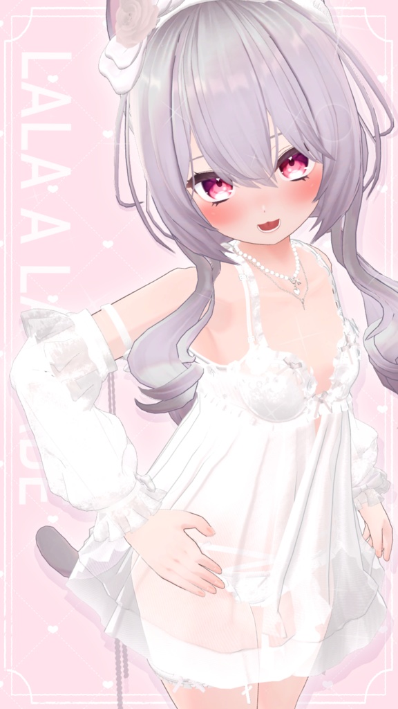 【13アバター対応】Rosedoll sheer lingerie【VRChat想定】