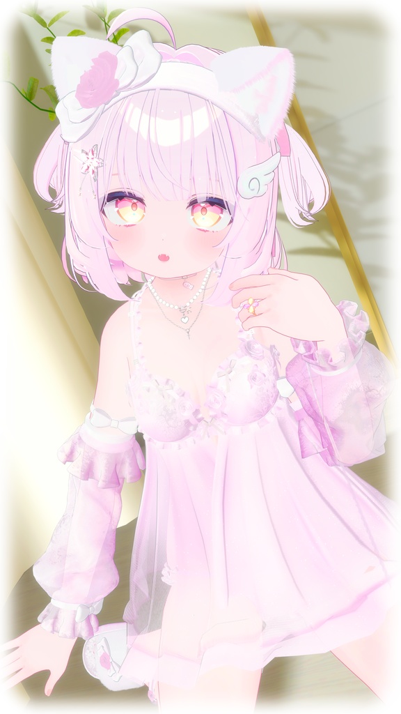 【13アバター対応】Rosedoll sheer lingerie【VRChat想定】