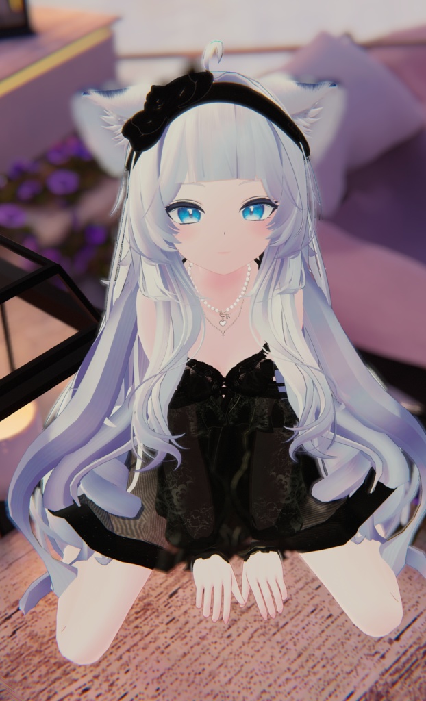 【13アバター対応】Rosedoll sheer lingerie【VRChat想定】