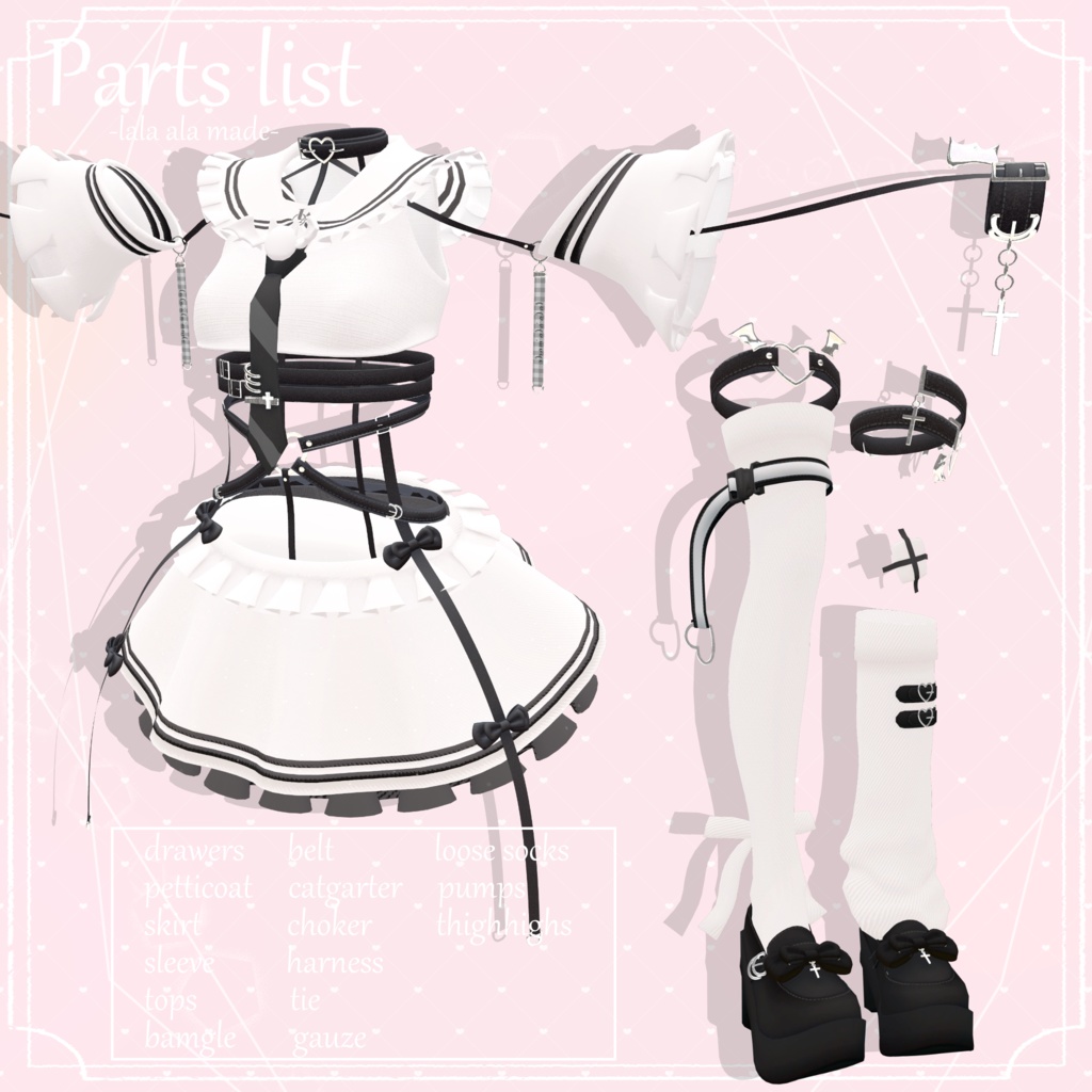 【11アバター対応】Frills sailor vampy【VRChat想定】