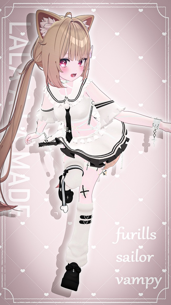 【11アバター対応】Frills sailor vampy【VRChat想定】