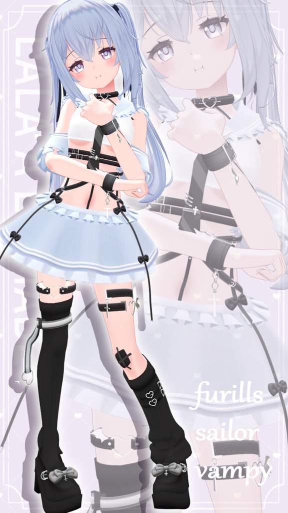 【11アバター対応】Frills sailor vampy【VRChat想定】