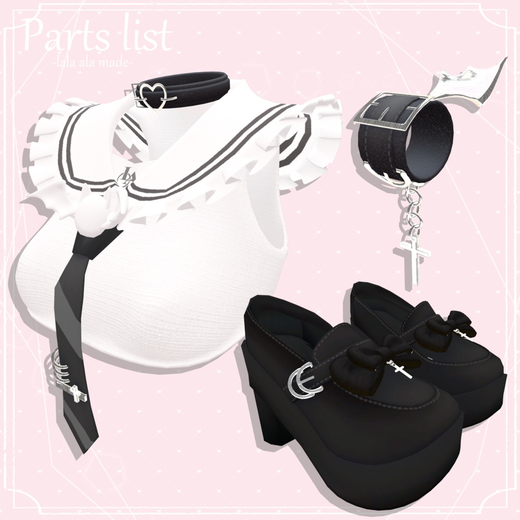 【11アバター対応】Frills sailor vampy【VRChat想定】