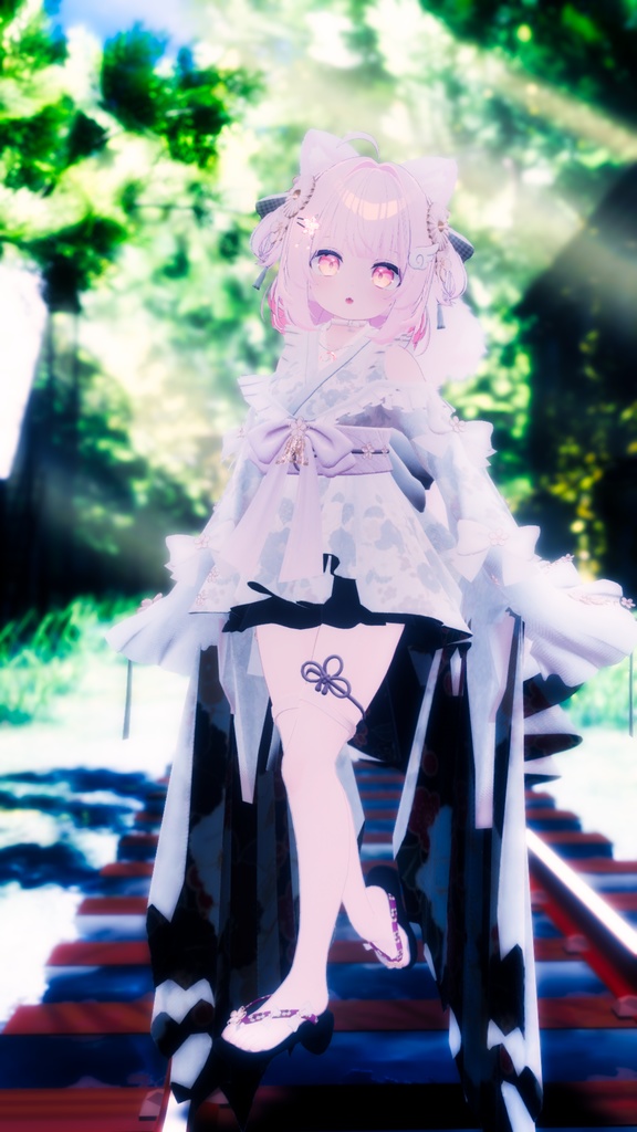 【8アバター対応】和装ドレス【VRChat想定】