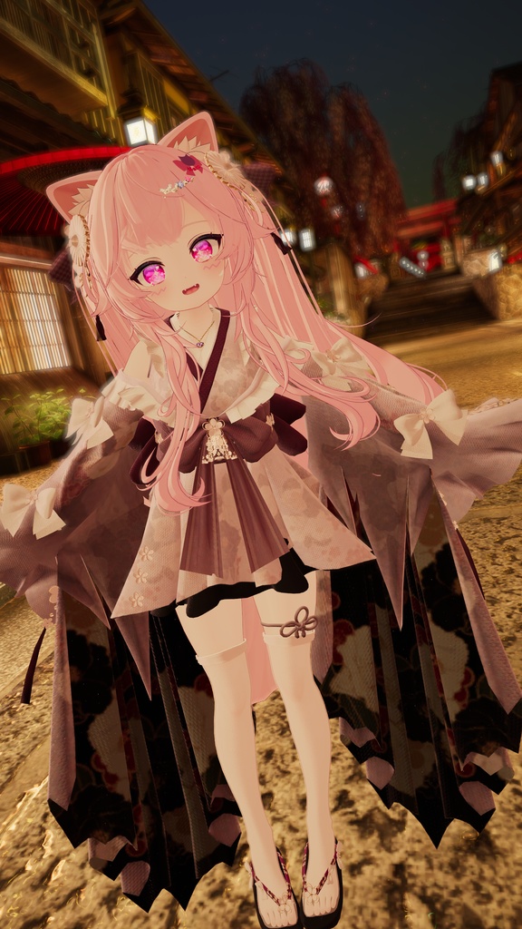 【8アバター対応】和装ドレス【VRChat想定】