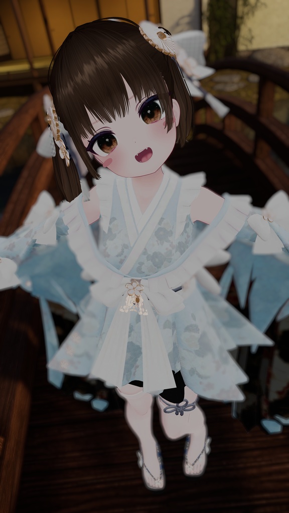 【8アバター対応】和装ドレス【VRChat想定】