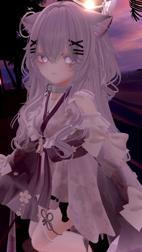 【8アバター対応】和装ドレス【VRChat想定】