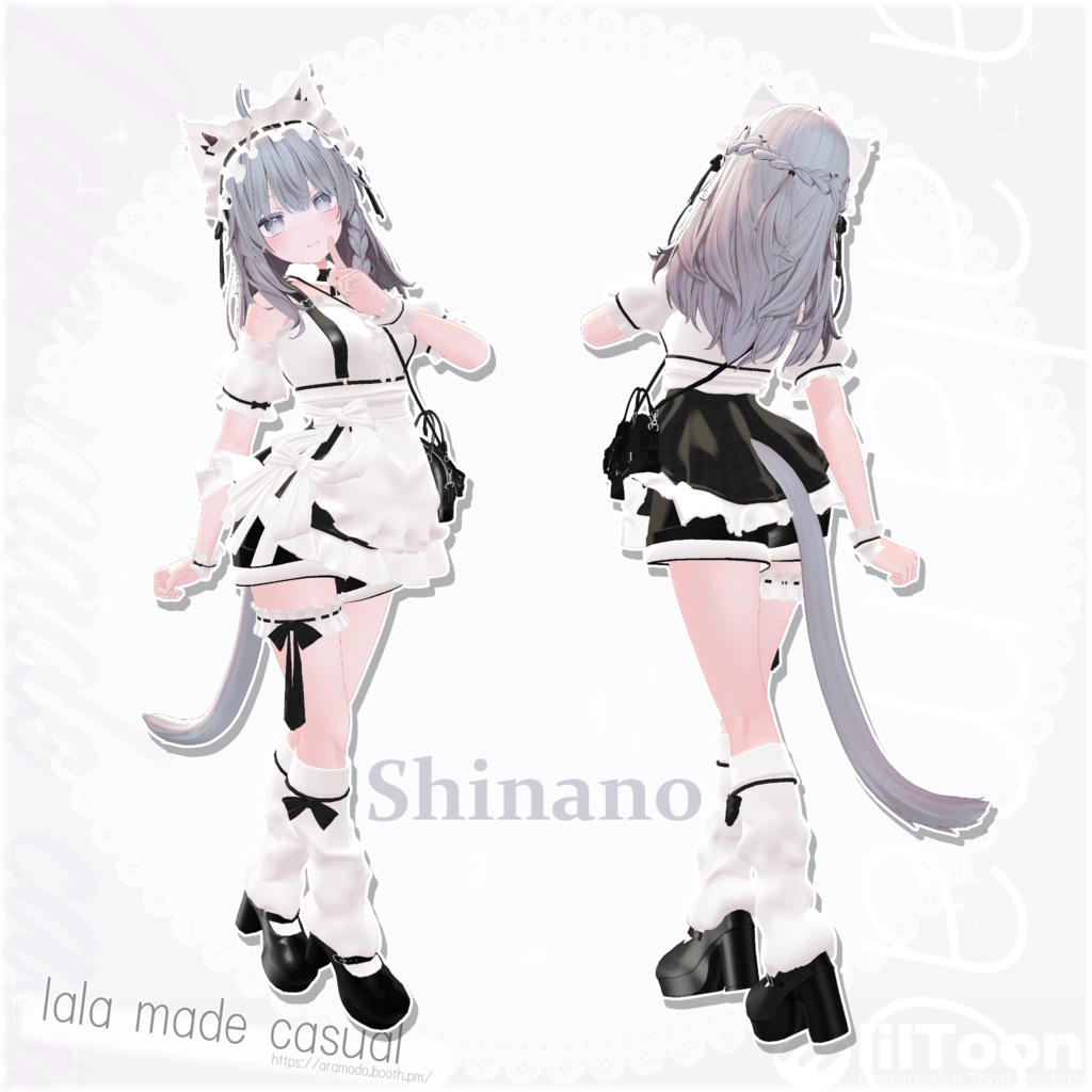 【9アバター対応】lalamaid casual【VRChat想定】