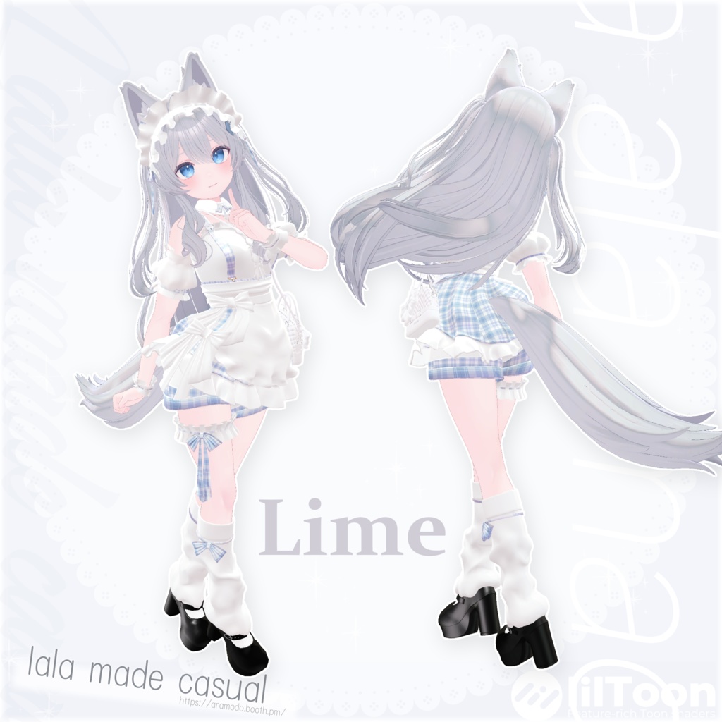 【9アバター対応】lalamaid casual【VRChat想定】